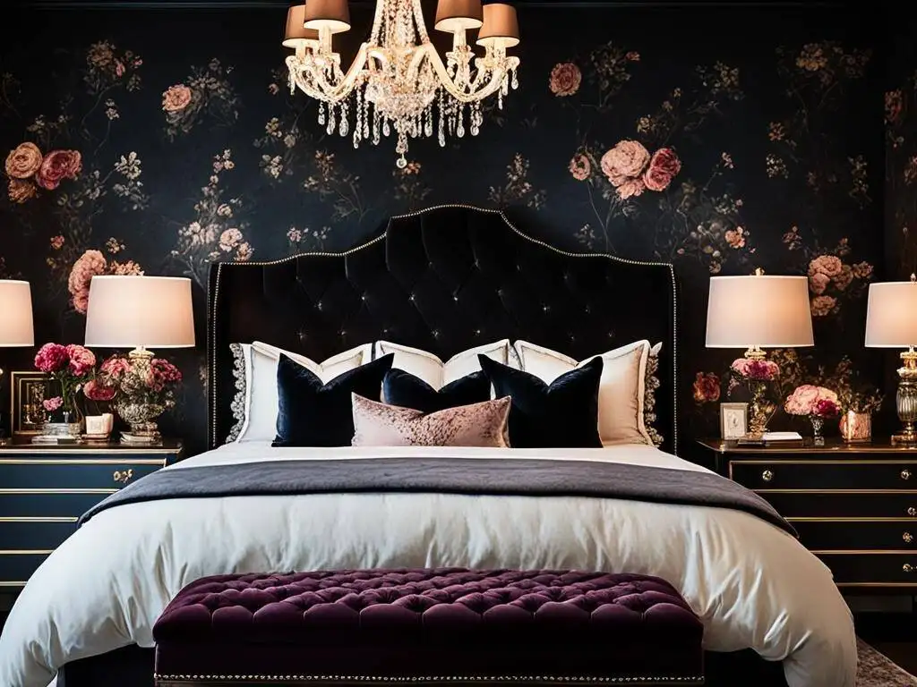 dark feminine bedroom decor