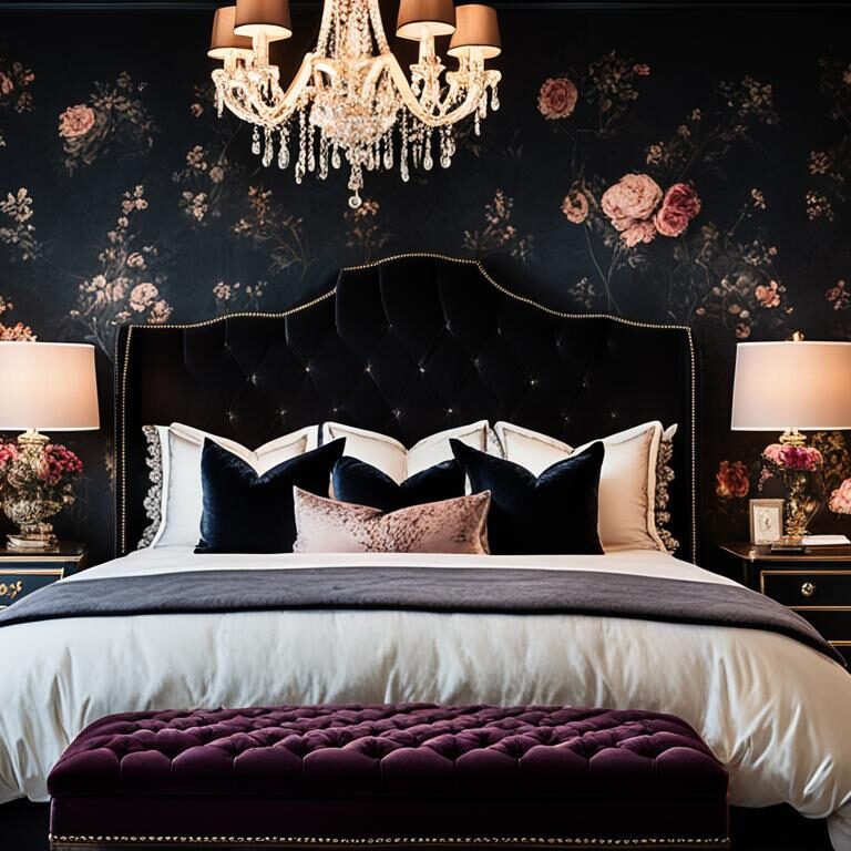 dark feminine bedroom decor