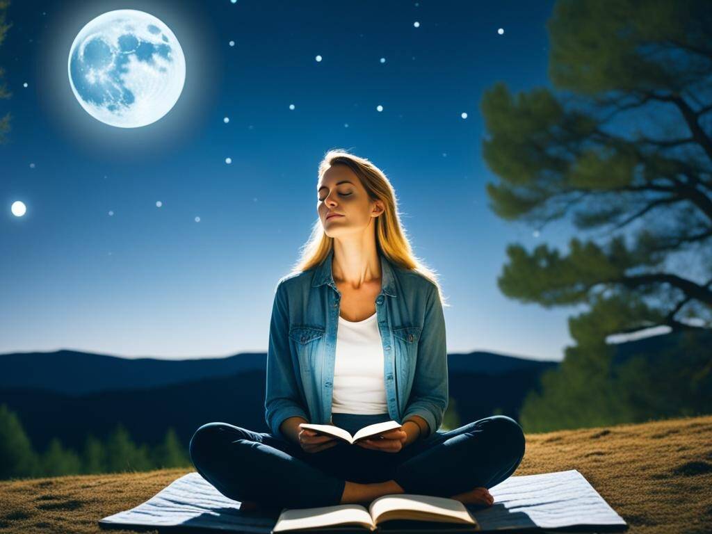 moon journaling and meditation
