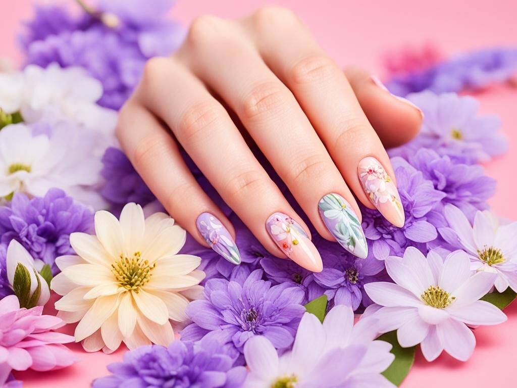 spring almond nails