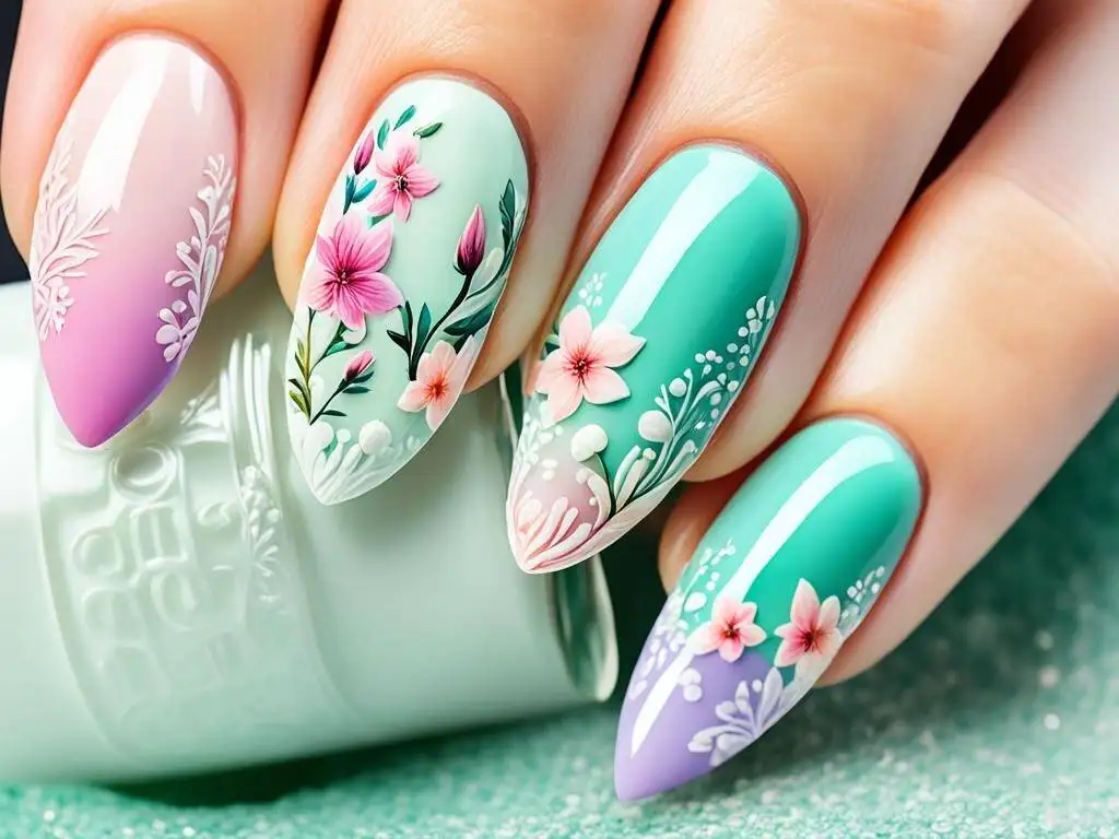 spring almond nails designs