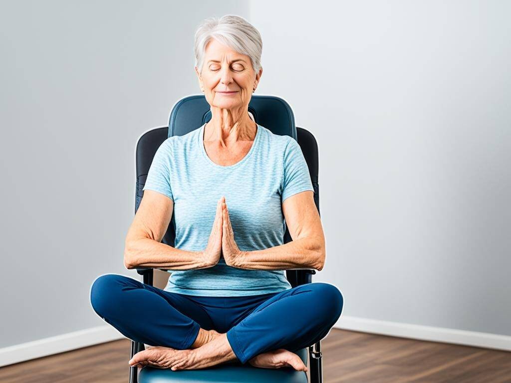 Accessible therapeutic chair yoga practice