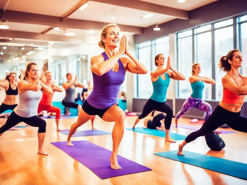 Bikram Yoga Class in Session